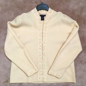 100% Wool, ivory jacket! Wms med